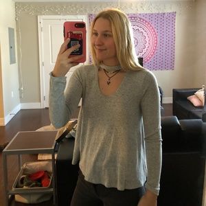 Grey long sleeve shirt